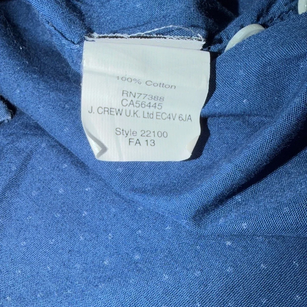 J. Crew Slim Fit Secret Wash cotton poplin shirt, Size Medium